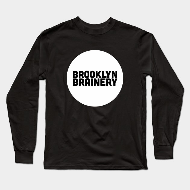 Classic Brainery Logo in White Long Sleeve T-Shirt by brooklynbrainery